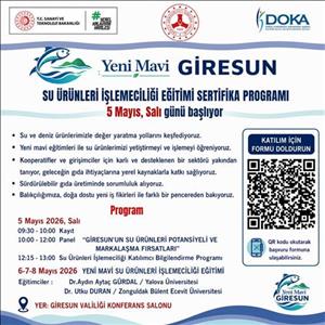 Su Ürünleri İşlemeciliği Eğitim Sertifika Programı